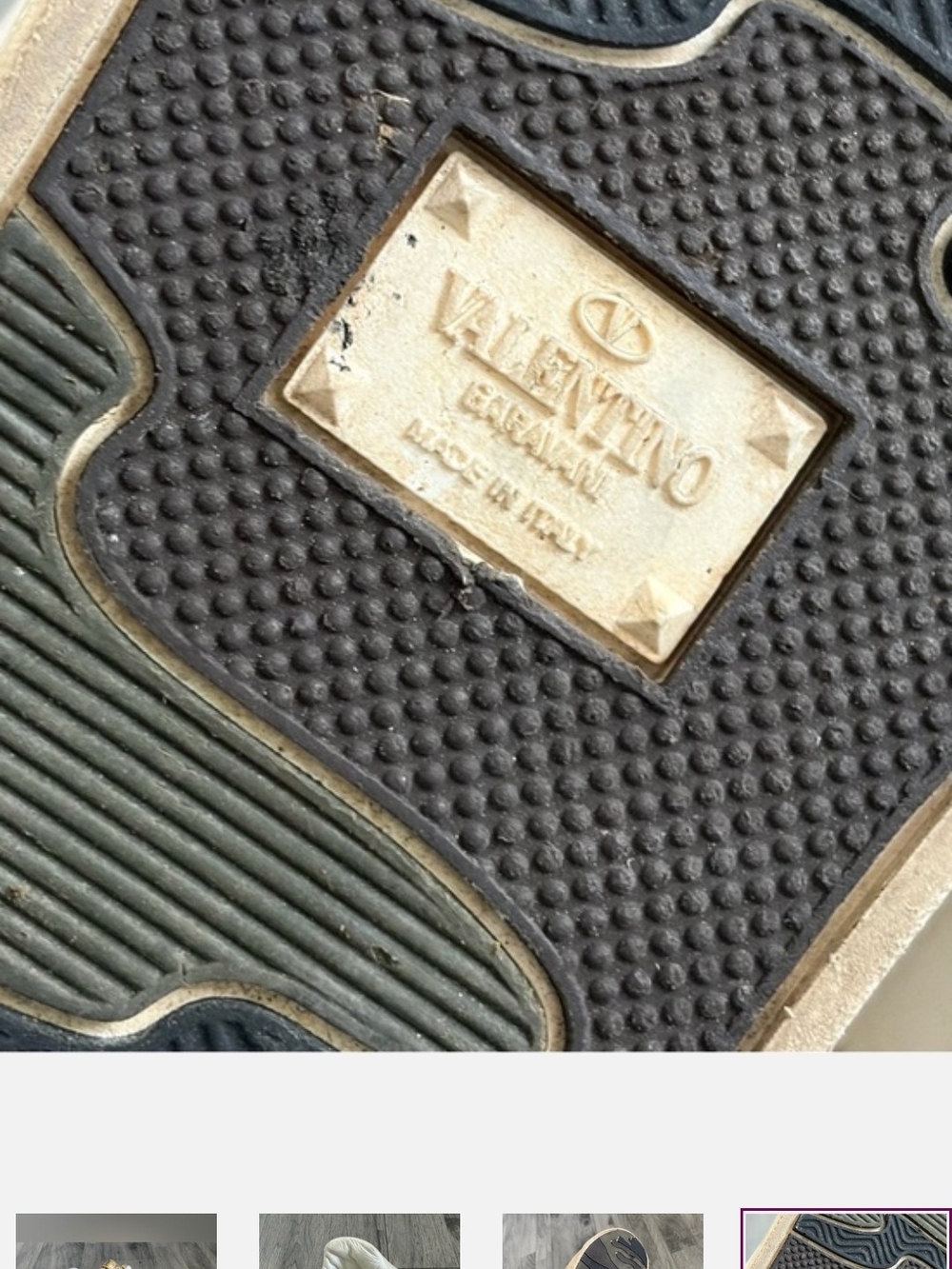 Valentino Garavani Glitter Low-Top Sneakers - Gold - Picture 8 of 11